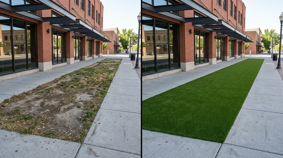 Result artificial grass installation in Reno - Reno Turf Installation