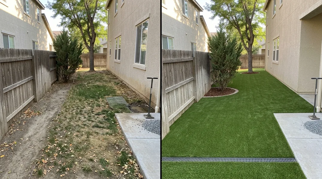Result artificial grass installation in Reno - Reno Turf Installation