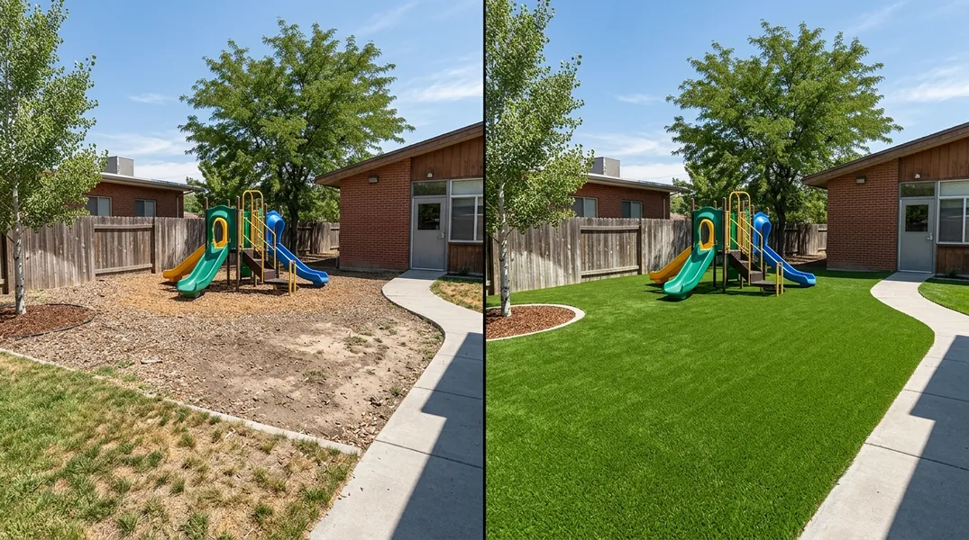 Result artificial grass installation in Reno - Reno Turf Installation